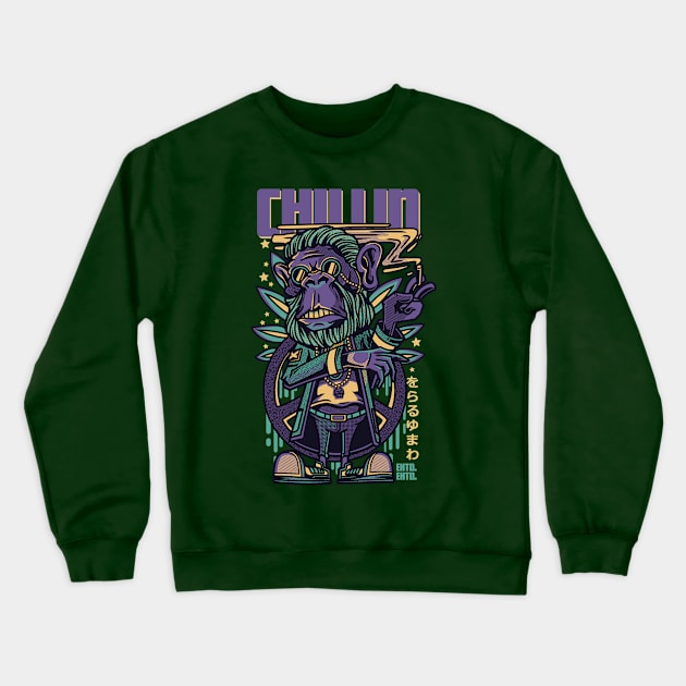 Chillin Crewneck Sweatshirt by badsyxn